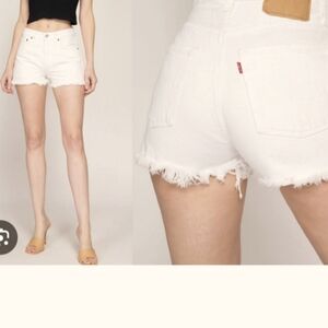 levi’s white denim shorts size 00